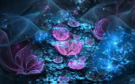 floral art - art, floral, silk, flower