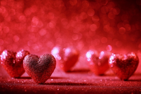 Red Sparkle Hearts