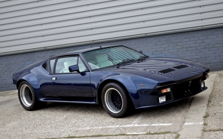 2005 De Tomaso Pantera - vehicles, De Tomaso Pantera, cars, side view, blue cars