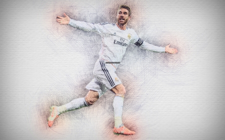 Sergio Ramos - sport, sergio ramos, real madrid cf, football, soccer