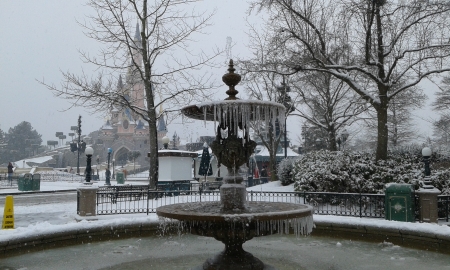 snow disney - architecture, disney, paris, snow