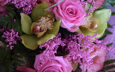 Bouquet of roses - Bouquet, Pink, Flowers, Roses