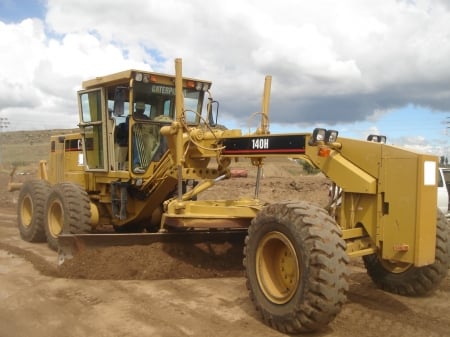 caterpillar 140h grader - grader, caterpillar, earth, mover, sand