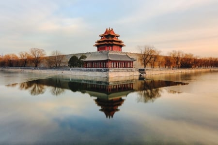 The palace museum , China - Asia, Beijing, Palace, Reflection, Castle