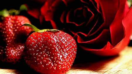 ❤️ - Rose, Romance, Sweet, Strawberries, Delicious