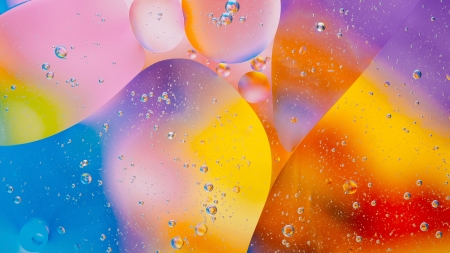 Water drops - glass, water drop, pink, blue, orange, colorful rodion kutsaev, texture