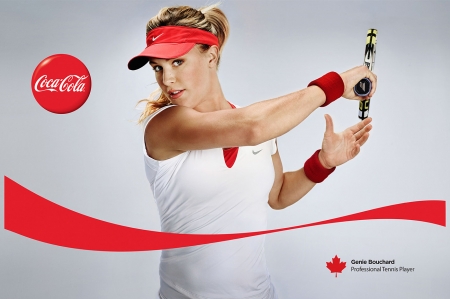 Eugenie Bouchard - canadian, eugenie bouchard, genie, d, genie bouchard, coca cola, wta, canada, tennis, bouchard