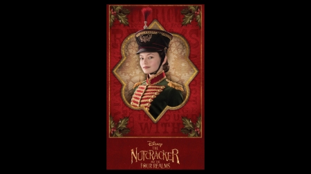 The Nutcracker and the Four Realms (2018) - the nutcracker and the four relams, craciun, movie, black, christmas, poster, mackenzie foy, red, disney