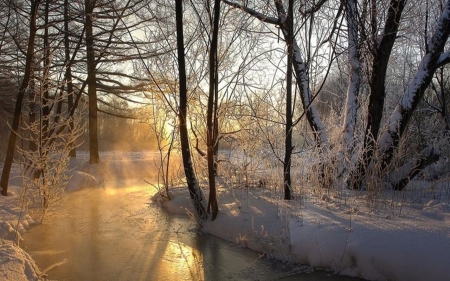 winter river - river, winter, photo, nature