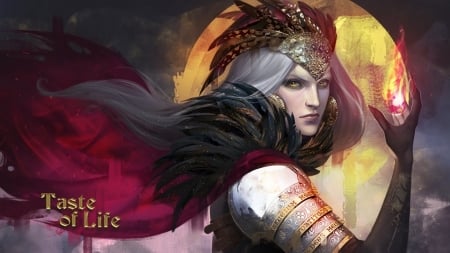 Dark prince - dark prince, black, fantasy, yulia ptitsyna, yellow, luminos, man, red, feather