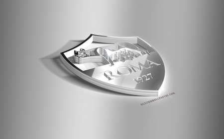 A.S. Roma - roma, silver, sport, logo, soccer, as roma, 3d