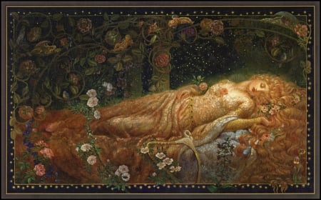 Sleeping Beauty - fantasy, sleep, kycraft, girl, blonde, art