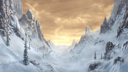 Majestic Winter Mountains