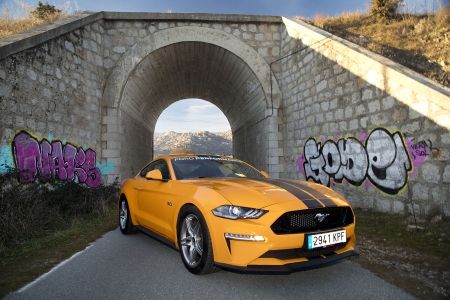 2019 Fort Mustang GT - cars, mustang, 2019, ford, bridge