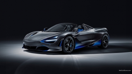 Mclaren 720S Spider - Black, Sports, Cars, Super, 720S, Blue, Mclaren, MSO, Spider, 2019