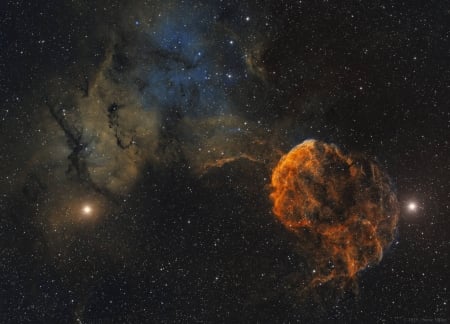 Sharpless 249 and the Jellyfish Nebula - fun, planets, stars, cool, galaxies, space