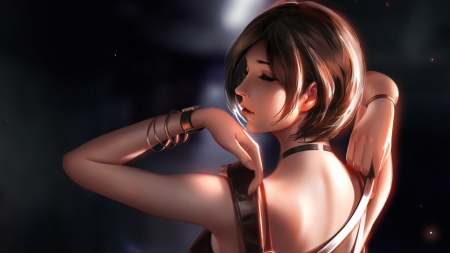 Ada Wong - fantasy, hand, girl, ada wong, liang xing, jewel