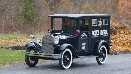 1929 ford model a paddy wagon - paddy, wagon, chicago, ford, police, grass, model