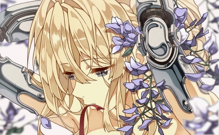 Violet Evergarden - evergarden, violet, flower, anime