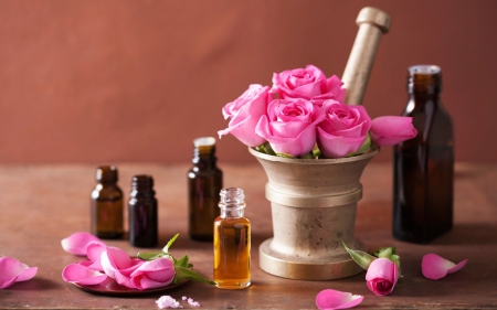 pink rose oil