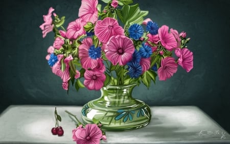 pink flower still life