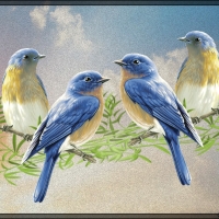 BIRDS ON A BRANCH