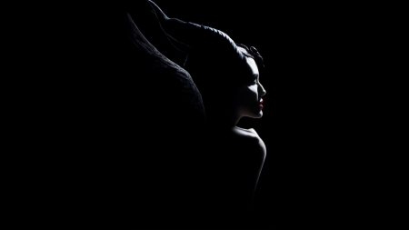 Maleficent 2014 - maleficent, black, poster, Angelina Jolie, movie, fairy, disney, horns