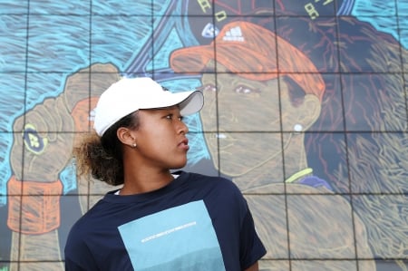 Naomi Osaka - Naomi, Japan, naomi osaka, WTA, Osaka, Tennis, Wall, Girl, Indian Wells 2019, Sport, Naomi Osaka, Drawing