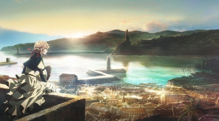 Violet Evergarden - Evergarden, Violet, landscape, anime