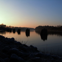 NOK, sunset in kiel canal