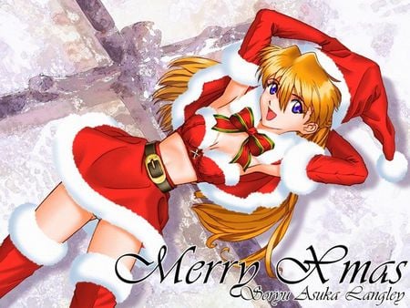 Merry Christmas - girl, x-mas, beautyful, white, santa, holidays, red, sweet, cute