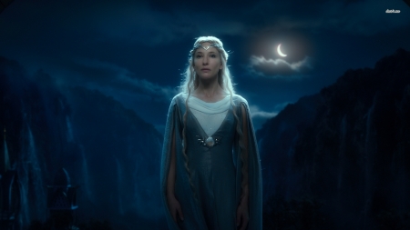 the hobbit an unexpected journey - hobbit, lady, mountain, galadriel