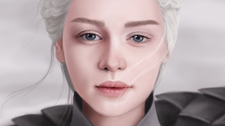 Daenerys - face, fantasy, game of thrones, luminos, daenerys targaryen, emilia clarke, frumusete, art