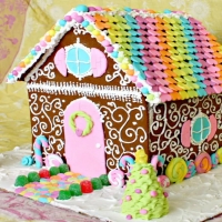 Rainbow Gingerbread House