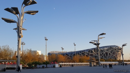 Olympic Park, Beijing, China - beijing, sky, china, nest, park, olympic, birds