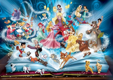 Disneys Magical Story Book - princess, bear, dog, dinsey, characters