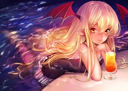 Vampy - vampire, vampy, manga, anime, water, wings, girl, tahnya