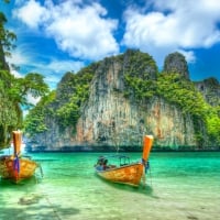 Boats on the Ocean in Thailand