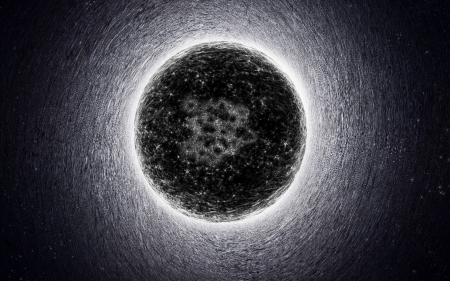 Planet - cosmos, tx virus, planet, space, black, fantasy, white, bw, luminos