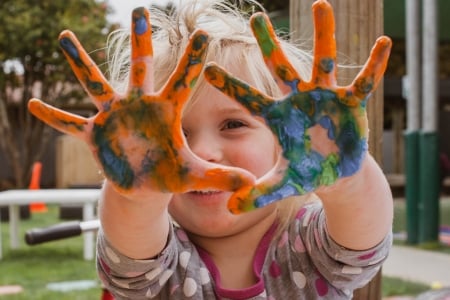 Creative Fella - paint, kid, colors, lovely, child, artist