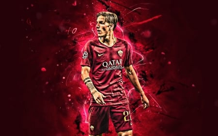 NicolÃ² Zaniolo - italian, nicolo zaniolo, football, as roma, soccer