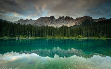 Mountain lake - lake, forest, mountains, reflection