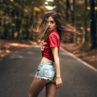 Girl in a Coca Cola Teeshirt