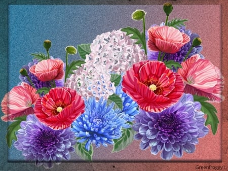 FLORAL ART - ART, IMAGE, ABSTRACT, FLOWERS