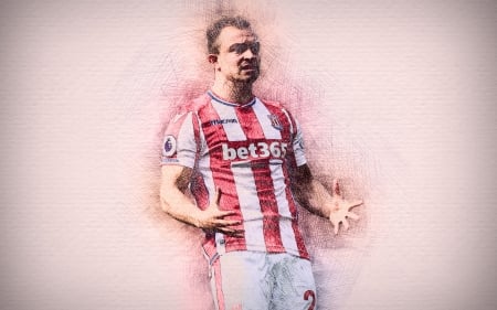 Xherdan Shaqiri - swiss, footballer, xherdan shaqiri, soccer, stoke city, stoke city fc