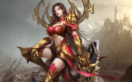 Fantasy Girl - amor, art, girl, warrior