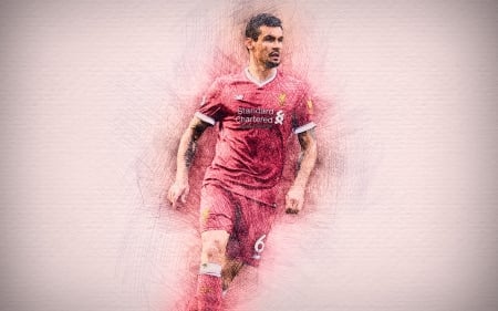 Dejan Lovren - Dejan Lovren, Croatian, Liverpool FC, dejan lovren, Soccer, drawing, liverpool, soccer, croatian, Footballer