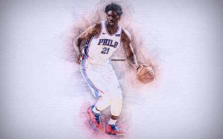 Joel Embiid - NBA, joel embiid, Joel Embiid, Cameroonian, Philadelphia 76ers, Basketball