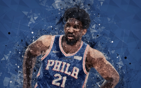 Joel Embiid - basketball, joel embiid, nba, cameroonian, philadelphia 76ers