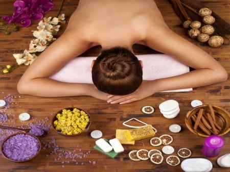 áƒ¦ - body, relaxation, salt, rest, spa, flowers